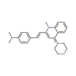 CN(C)c1ccc(/C=C/c2cc(=[N+]3CCOCC3)c3ccccc3n2C)cc1 ZINC001772601700