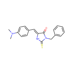 CN(C)c1ccc(/C=C2\NC(=S)N(Cc3ccccc3)C2=O)cc1 ZINC000000367358