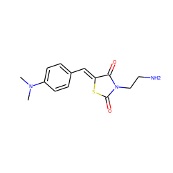 CN(C)c1ccc(/C=C2\SC(=O)N(CCN)C2=O)cc1 ZINC000033404884