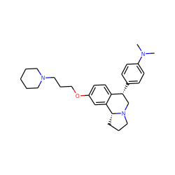 CN(C)c1ccc([C@@H]2CN3CCC[C@@H]3c3cc(OCCCN4CCCCC4)ccc32)cc1 ZINC000028886031