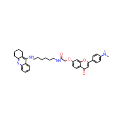 CN(C)c1ccc(-c2cc(=O)c3ccc(OCC(=O)NCCCCCCNc4c5c(nc6ccccc46)CCCC5)cc3o2)cc1 ZINC001772590123