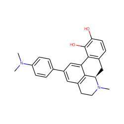 CN(C)c1ccc(-c2cc3c4c(c2)-c2c(ccc(O)c2O)C[C@H]4N(C)CC3)cc1 ZINC000040392711