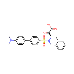 CN(C)c1ccc(-c2ccc(S(=O)(=O)N3Cc4ccccc4C[C@@H]3C(=O)C(=O)O)cc2)cc1 ZINC000013797820