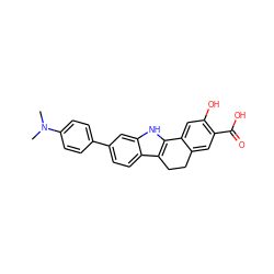 CN(C)c1ccc(-c2ccc3c4c([nH]c3c2)-c2cc(O)c(C(=O)O)cc2CC4)cc1 ZINC000034894164