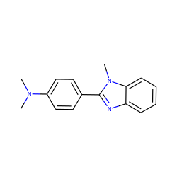 CN(C)c1ccc(-c2nc3ccccc3n2C)cc1 ZINC000000184673