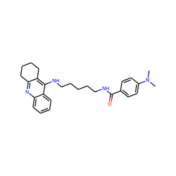 CN(C)c1ccc(C(=O)NCCCCCNc2c3c(nc4ccccc24)CCCC3)cc1 ZINC000473096790