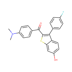 CN(C)c1ccc(C(=O)c2sc3cc(O)ccc3c2-c2ccc(F)cc2)cc1 ZINC000653808752