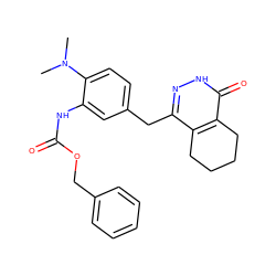 CN(C)c1ccc(Cc2n[nH]c(=O)c3c2CCCC3)cc1NC(=O)OCc1ccccc1 ZINC000167502495