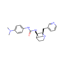 CN(C)c1ccc(NC(=O)N[C@@H]2C3CCN(CC3)[C@@H]2Cc2cccnc2)cc1 ZINC000028523625