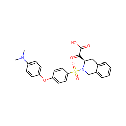 CN(C)c1ccc(Oc2ccc(S(=O)(=O)N3Cc4ccccc4C[C@@H]3C(=O)C(=O)O)cc2)cc1 ZINC000013797861