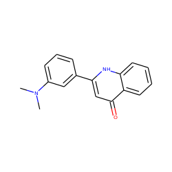 CN(C)c1cccc(-c2cc(=O)c3ccccc3[nH]2)c1 ZINC000005502605