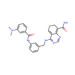 CN(C)c1cccc(C(=O)Nc2cccc(CNc3ncnc4c3=CCCC=4C(N)=O)c2)c1 ZINC000167005225