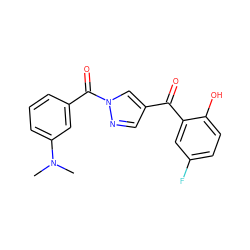 CN(C)c1cccc(C(=O)n2cc(C(=O)c3cc(F)ccc3O)cn2)c1 ZINC000004057899