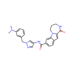 CN(C)c1cccc(Cn2cc(NC(=O)c3ccc4cc5n(c4c3)CCCNC5=O)cn2)c1 ZINC000117694719