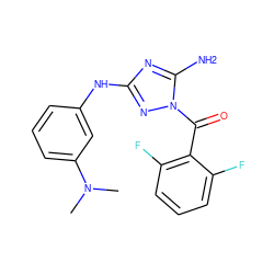 CN(C)c1cccc(Nc2nc(N)n(C(=O)c3c(F)cccc3F)n2)c1 ZINC000064559147