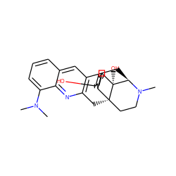 CN(C)c1cccc2cc3c(nc12)C[C@]12CCN(C)[C@H](Cc4ccc(O)cc41)[C@]2(O)C3 ZINC000095560877