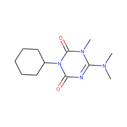 CN(C)c1nc(=O)n(C2CCCCC2)c(=O)n1C ZINC000000900553