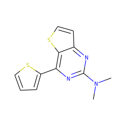 CN(C)c1nc(-c2cccs2)c2sccc2n1 ZINC000029048305