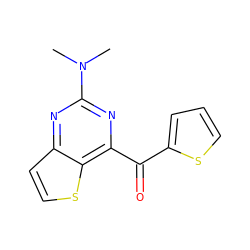 CN(C)c1nc(C(=O)c2cccs2)c2sccc2n1 ZINC000029049946