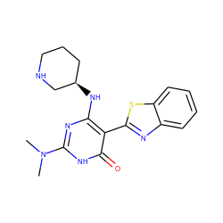 CN(C)c1nc(N[C@@H]2CCCNC2)c(-c2nc3ccccc3s2)c(=O)[nH]1 ZINC001772582114