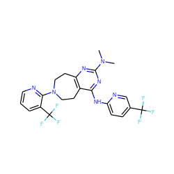 CN(C)c1nc2c(c(Nc3ccc(C(F)(F)F)cn3)n1)CCN(c1ncccc1C(F)(F)F)CC2 ZINC000145060784