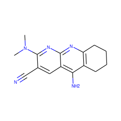 CN(C)c1nc2nc3c(c(N)c2cc1C#N)CCCC3 ZINC000066258479