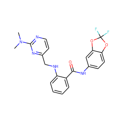 CN(C)c1nccc(CNc2ccccc2C(=O)Nc2ccc3c(c2)OC(F)(F)O3)n1 ZINC000028951781