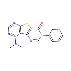 CN(C)c1ncnc2sc3c(=O)n(-c4cccnc4)cnc3c12 ZINC000095559346