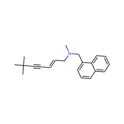 CN(C/C=C/C#CC(C)(C)C)Cc1cccc2ccccc12 ZINC000001530981