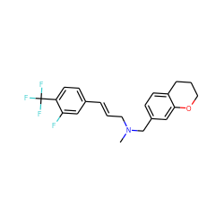 CN(C/C=C/c1ccc(C(F)(F)F)c(F)c1)Cc1ccc2c(c1)OCCC2 ZINC001772589110