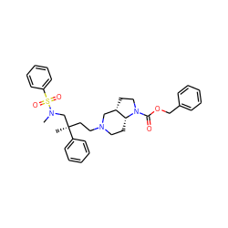 CN(C[C@@](C)(CCN1CC[C@@H]2[C@@H](CCN2C(=O)OCc2ccccc2)C1)c1ccccc1)S(=O)(=O)c1ccccc1 ZINC000028118695