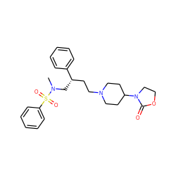 CN(C[C@@H](CCN1CCC(N2CCOC2=O)CC1)c1ccccc1)S(=O)(=O)c1ccccc1 ZINC000032053310