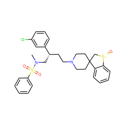 CN(C[C@@H](CCN1CCC2(CC1)C[S@+]([O-])c1ccccc12)c1cccc(Cl)c1)S(=O)(=O)c1ccccc1 ZINC000001487918