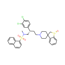 CN(C[C@@H](CCN1CCC2(CC1)C[S@@+]([O-])c1ccccc12)c1ccc(Cl)c(Cl)c1)S(=O)(=O)c1cccc2ccccc12 ZINC000026578542