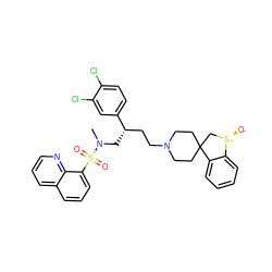 CN(C[C@@H](CCN1CCC2(CC1)C[S@@+]([O-])c1ccccc12)c1ccc(Cl)c(Cl)c1)S(=O)(=O)c1cccc2cccnc12 ZINC000026579383