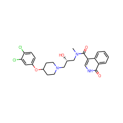 CN(C[C@@H](O)CN1CCC(Oc2ccc(Cl)c(Cl)c2)CC1)C(=O)c1c[nH]c(=O)c2ccccc12 ZINC000003816886