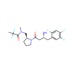 CN(C[C@@H]1CCCN1C(=O)C[C@H](N)Cc1cc(F)c(F)cc1F)C(=O)C(C)(F)F ZINC000043069721