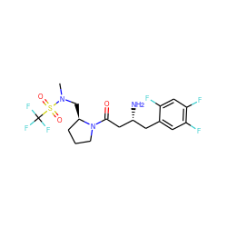 CN(C[C@@H]1CCCN1C(=O)C[C@H](N)Cc1cc(F)c(F)cc1F)S(=O)(=O)C(F)(F)F ZINC000043064807