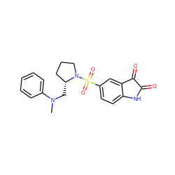 CN(C[C@@H]1CCCN1S(=O)(=O)c1ccc2c(c1)C(=O)C(=O)N2)c1ccccc1 ZINC000026147941