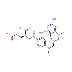 CN(C[C@@H]1CN(C)c2nc(N)nc(N)c2N1)c1ccc(C(=O)N[C@@H](CCC(=O)O)C(=O)O)cc1 ZINC000169342235