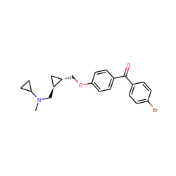 CN(C[C@H]1C[C@@H]1COc1ccc(C(=O)c2ccc(Br)cc2)cc1)C1CC1 ZINC000013519671