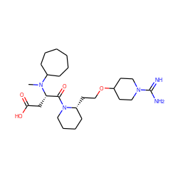 CN(C1CCCCCC1)[C@@H](CC(=O)O)C(=O)N1CCCC[C@H]1CCOC1CCN(C(=N)N)CC1 ZINC000003831807