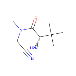 CN(CC#N)C(=O)[C@@H](N)C(C)(C)C ZINC000014948836