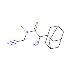 CN(CC#N)C(=O)[C@@H](N)C12CC3CC(CC(C3)C1)C2 ZINC000003949156