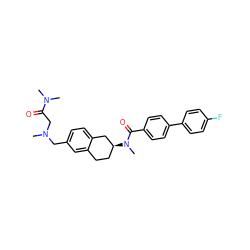 CN(CC(=O)N(C)C)Cc1ccc2c(c1)CC[C@H](N(C)C(=O)c1ccc(-c3ccc(F)cc3)cc1)C2 ZINC000036126705