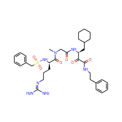 CN(CC(=O)N[C@@H](CC1CCCCC1)C(=O)C(=O)NCCc1ccccc1)C(=O)[C@@H](CCCN=C(N)N)NS(=O)(=O)Cc1ccccc1 ZINC000026389536