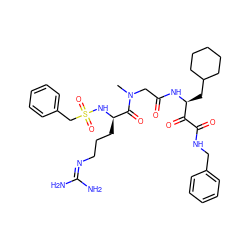 CN(CC(=O)N[C@@H](CC1CCCCC1)C(=O)C(=O)NCc1ccccc1)C(=O)[C@@H](CCCN=C(N)N)NS(=O)(=O)Cc1ccccc1 ZINC000026389540