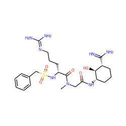 CN(CC(=O)N[C@H]1CCC[C@@H](C(=N)N)[C@@H]1O)C(=O)[C@@H](CCCN=C(N)N)NS(=O)(=O)Cc1ccccc1 ZINC000026397370