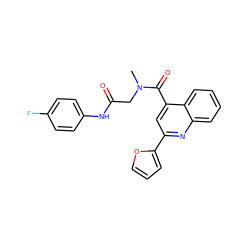 CN(CC(=O)Nc1ccc(F)cc1)C(=O)c1cc(-c2ccco2)nc2ccccc12 ZINC000023078780