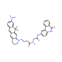 CN(CC(=O)Nc1ccc2[nH]c(=O)c3ccccc3c2c1)C(=O)CCC[N+]1=c2cc3c(cc2CCC1)=Cc1ccc(N(C)C)cc1C3(C)C ZINC000163749773